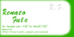 renato fule business card